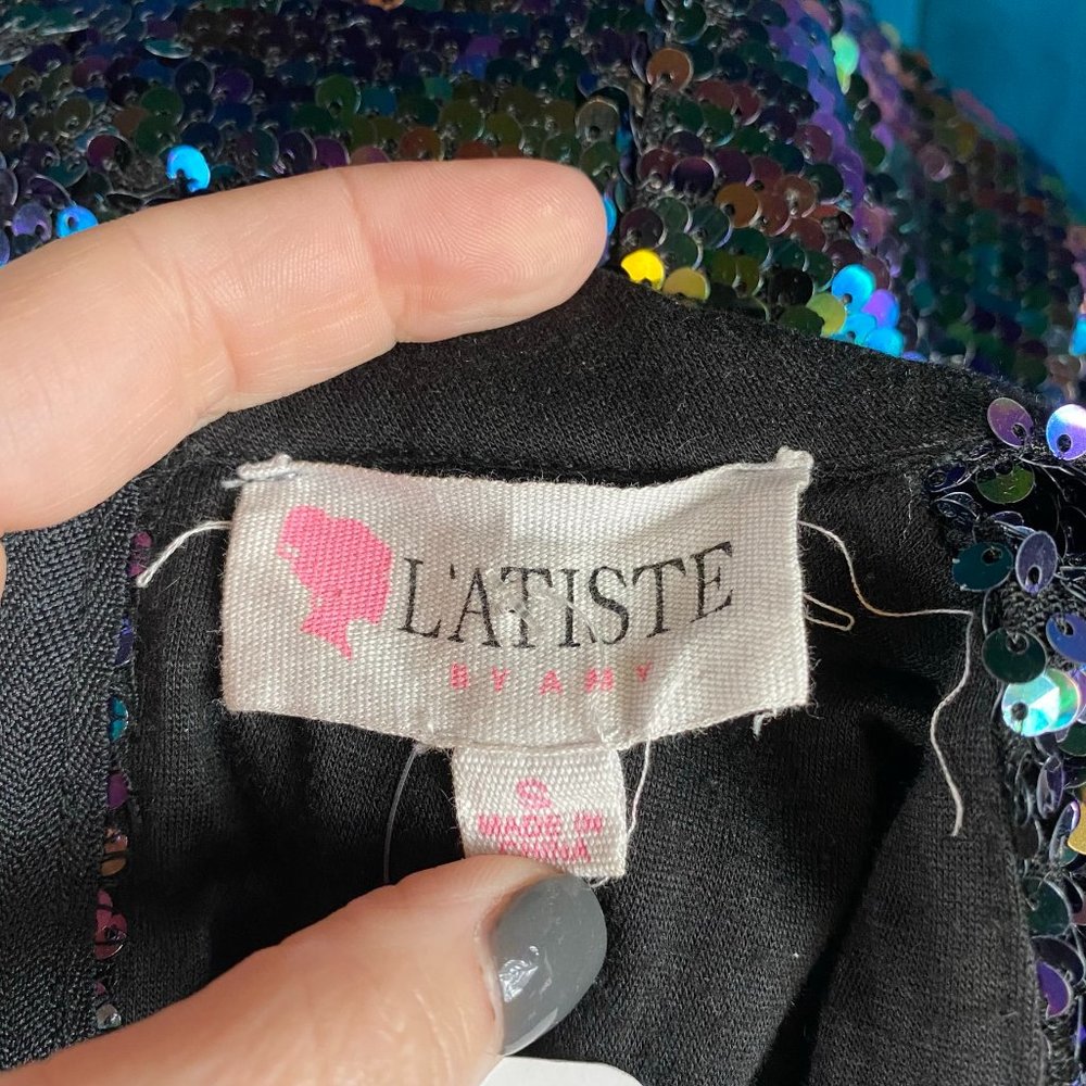 L'atiste By Amy Choker Sequin Bodycon Dress - Picture 7 of 9